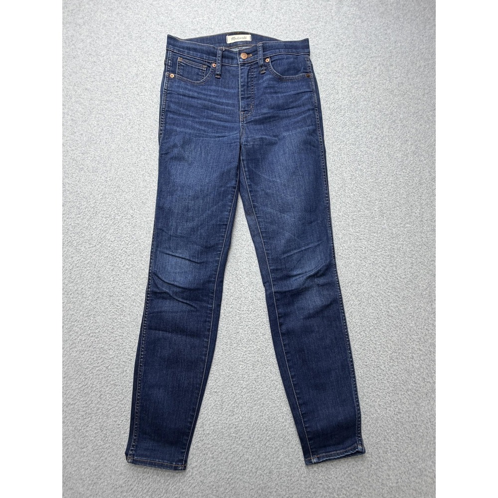 Madewell 10 High‎ Rise Skinny Jeans Womens 26 Blue Dark Wash Stretch 26x28.5